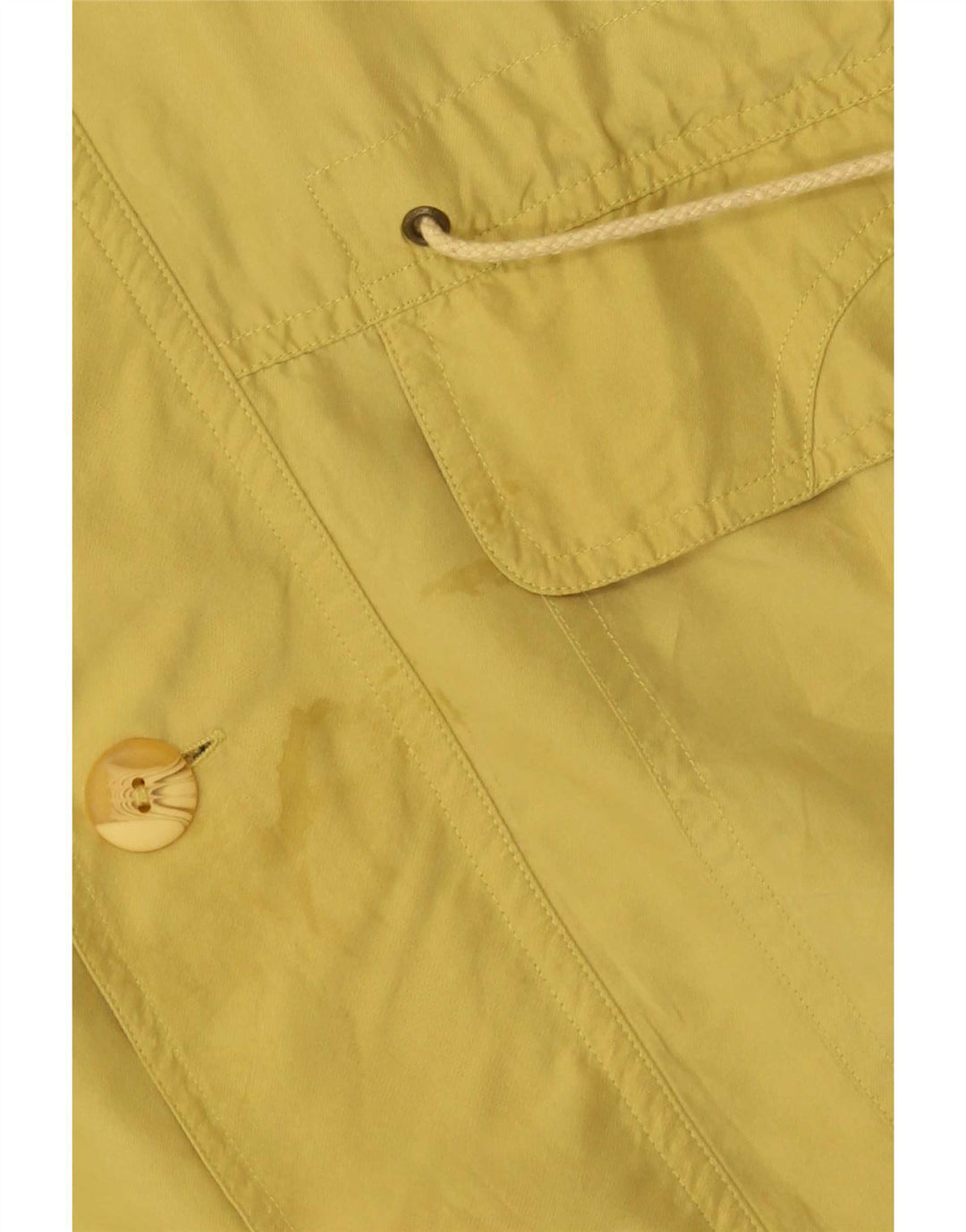 Vintage Mens Utility Jacket UK 44 2XL Yellow Silk
