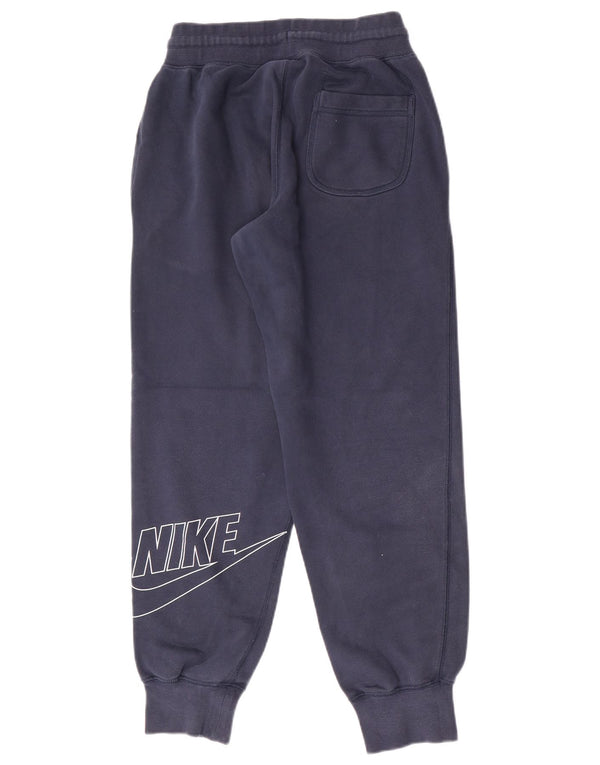 Nike Mens Graphic Tracksuit Trousers Joggers Small  Navy Blue Cotton