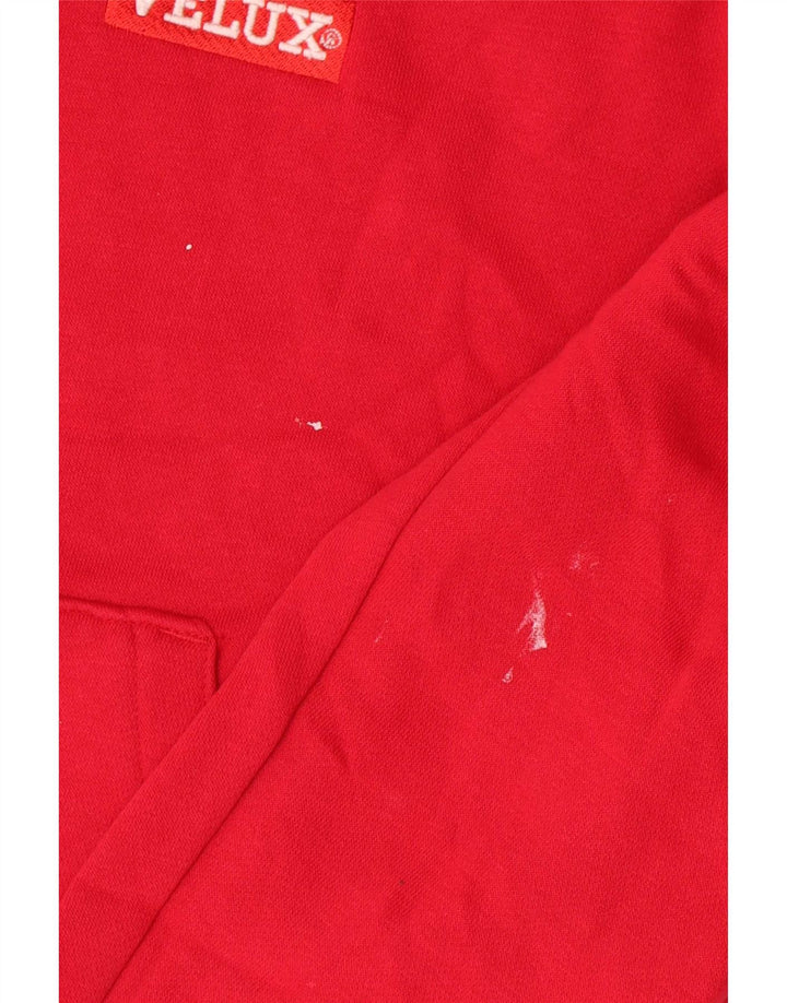 Russell Athletic Mens Zip Hoodie Sweater Medium Red Cotton