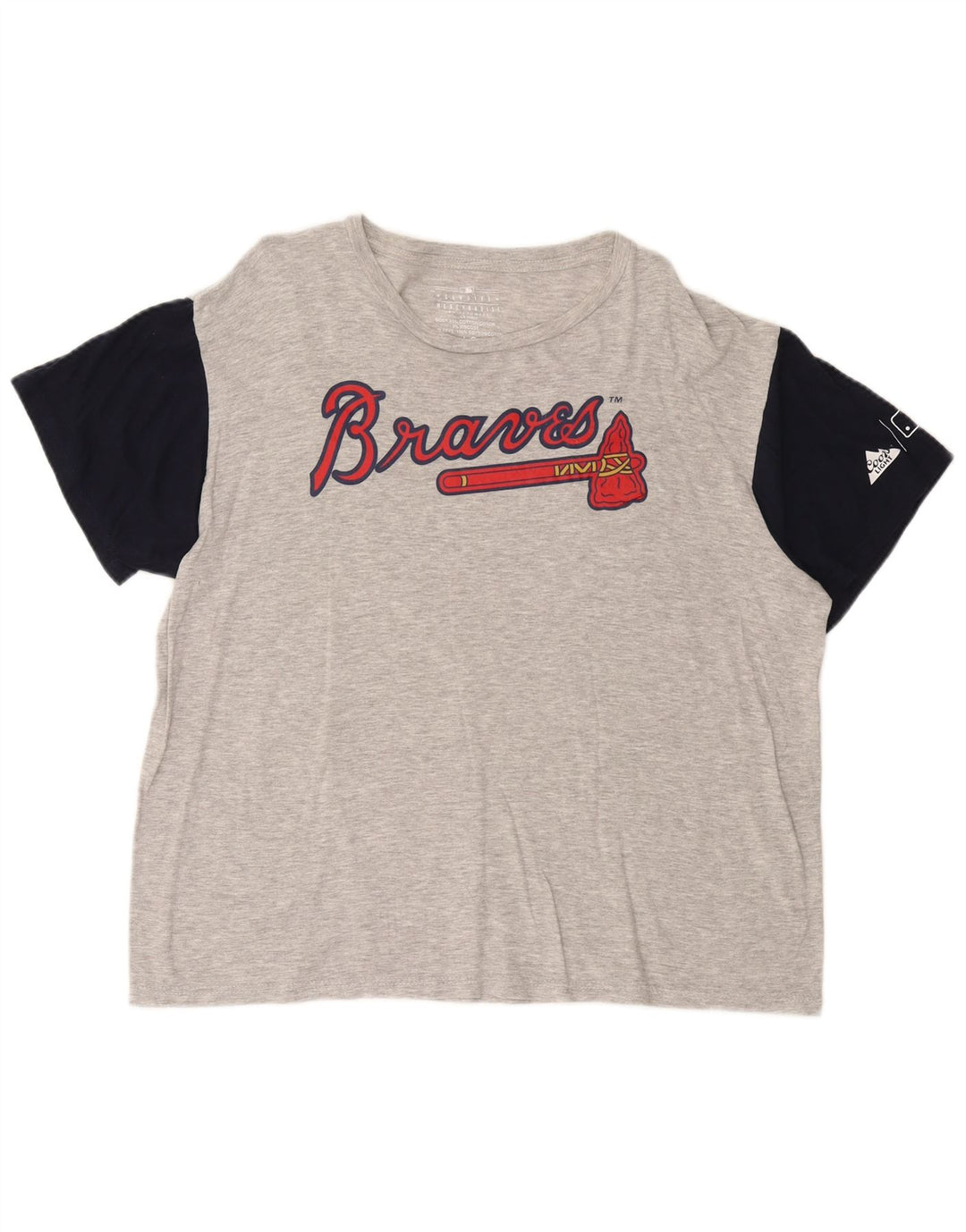 Genuine Merchandise Mens Graphic T-Shirt Top Large Grey Colourblock Cotton