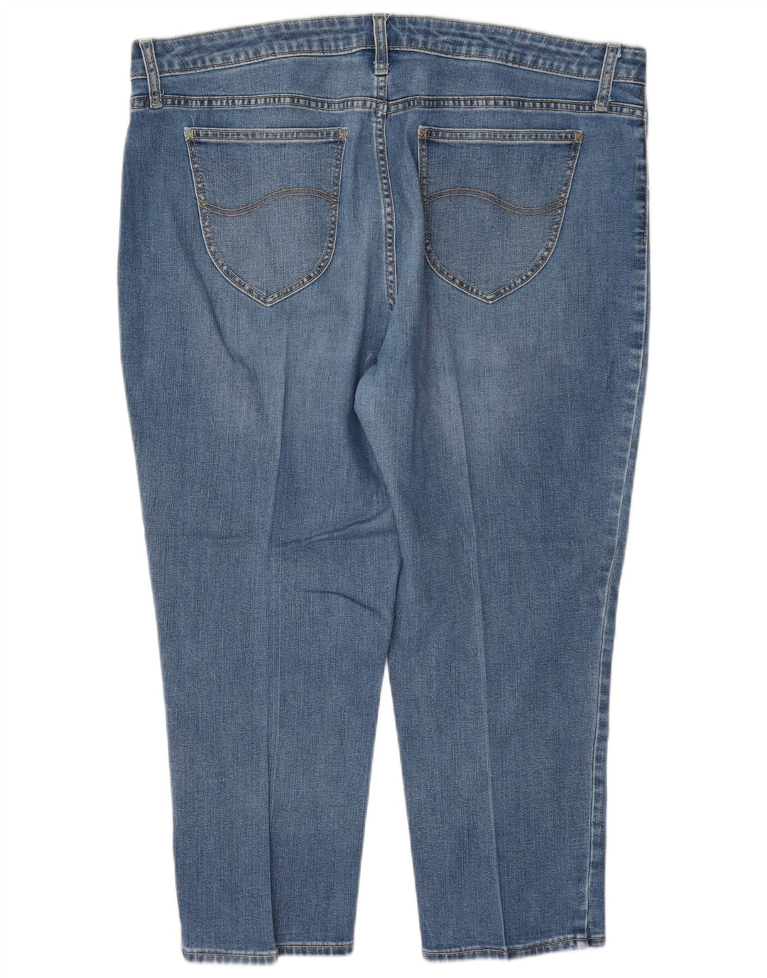 Lee Womens Raiders Mid Rise Capri Jeans W38 L23 Blue