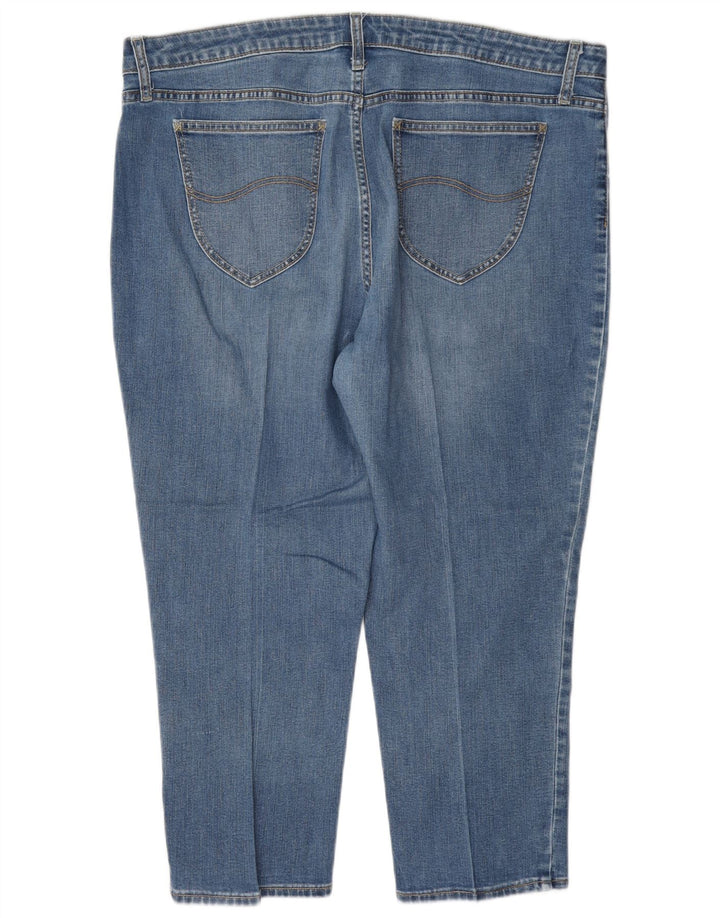 Lee Womens Raiders Mid Rise Capri Jeans W38 L23 Blue