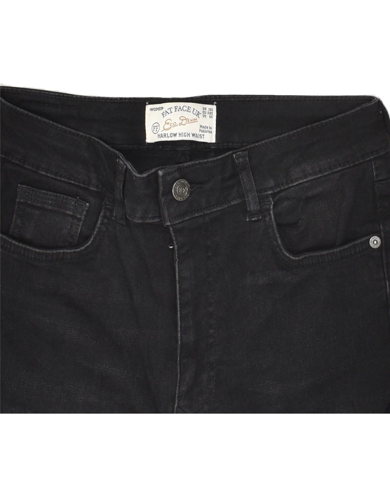 FAT FACE Womens Harlow High Waist Jeans UK 10 Small W27 L26 Black Cotton | Vintage Fat Face | Thrift | Second-Hand Fat Face | Used Clothing | Messina Hembry 