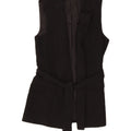 Zara Womens Longline Waistcoat UK 8 Small Black Polyester
