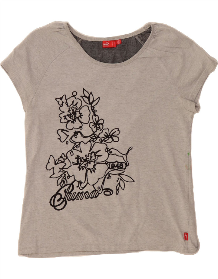 PUMA Womens Graphic T-Shirt Top UK 16 Large  Grey Vintage Puma and Second-Hand Puma from Messina Hembry 