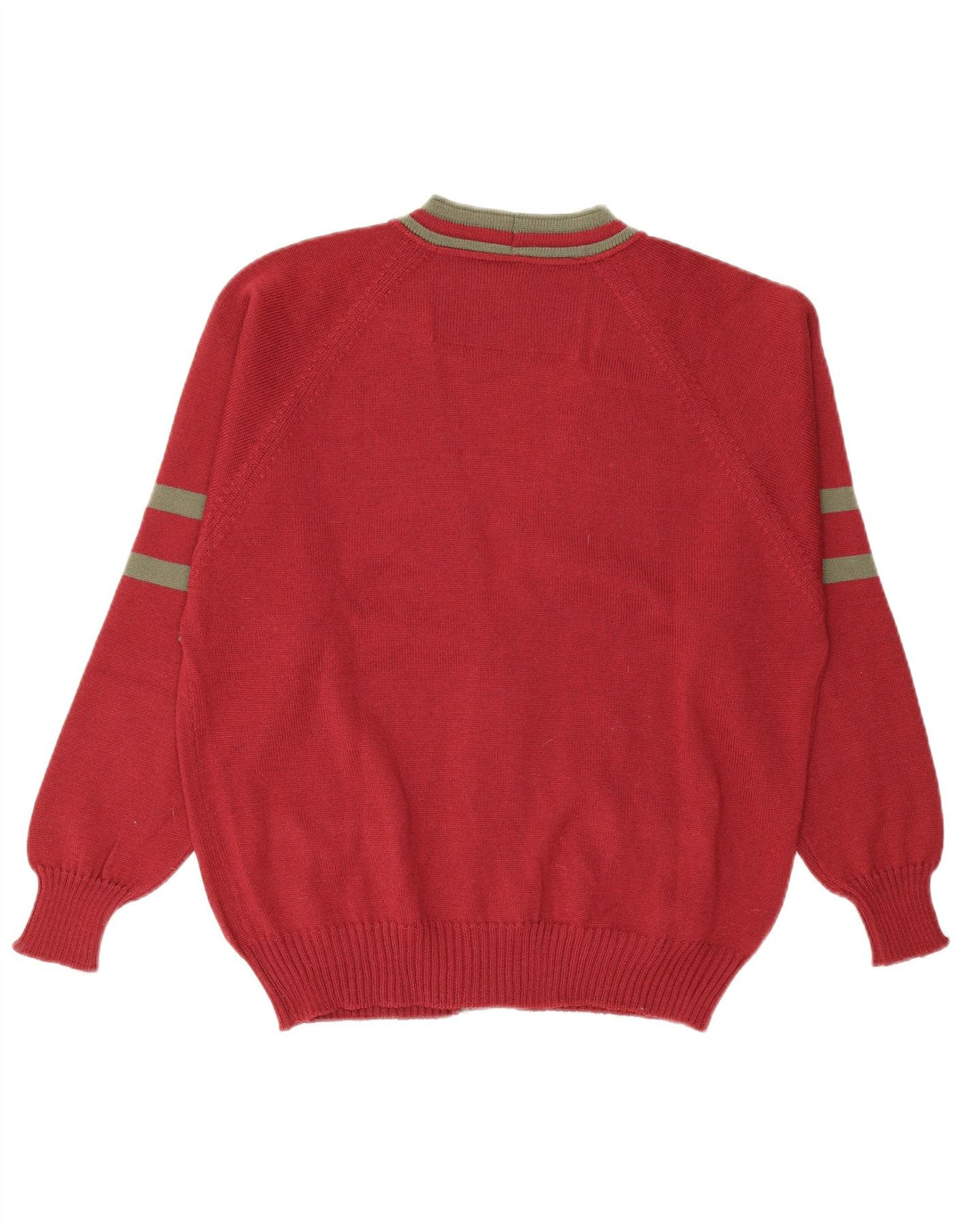 IL GRANCHIO Mens Cardigan Sweater Medium Burgundy Wool