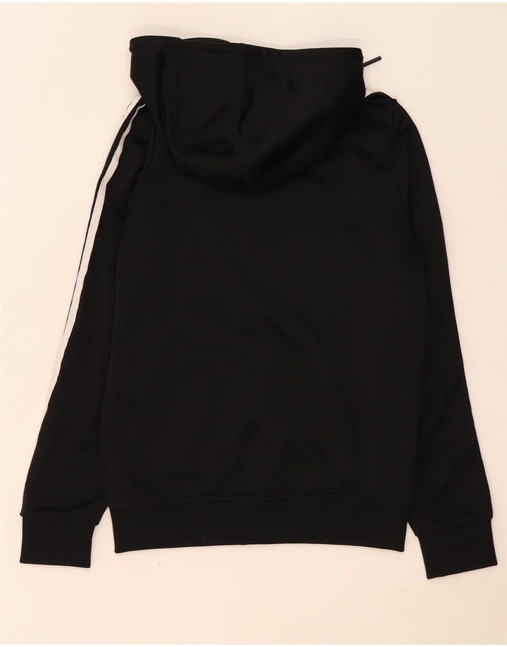 Adidas Womens Zip Hoodie Sweater UK 10 Small Black Polyester
