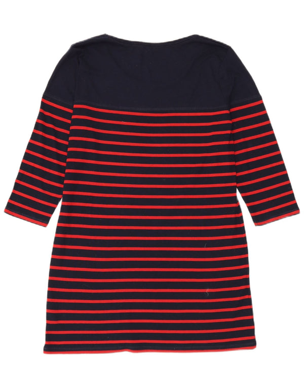 Marks & Spencer Womens Jumper Dress UK 16 Large Navy Blue Striped