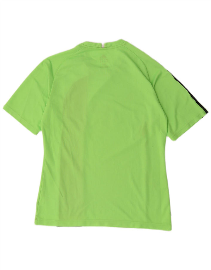 Adidas Mens F50 Graphic T-Shirt Top Medium Green Colourblock Polyester
