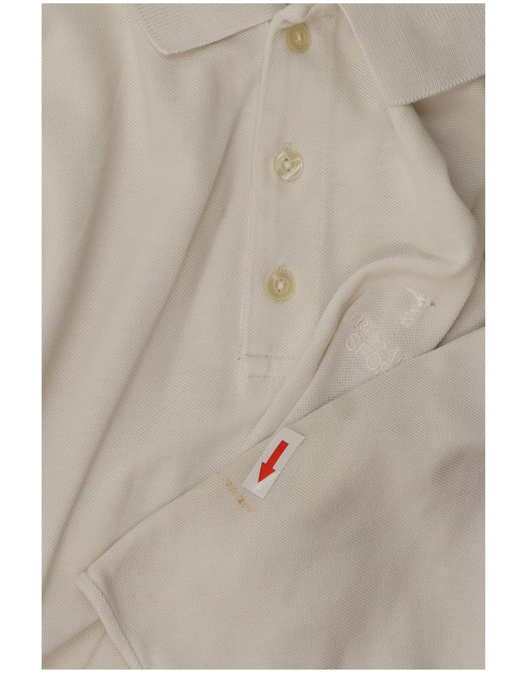 TRUSSARDI Mens Polo Shirt XL White Cotton