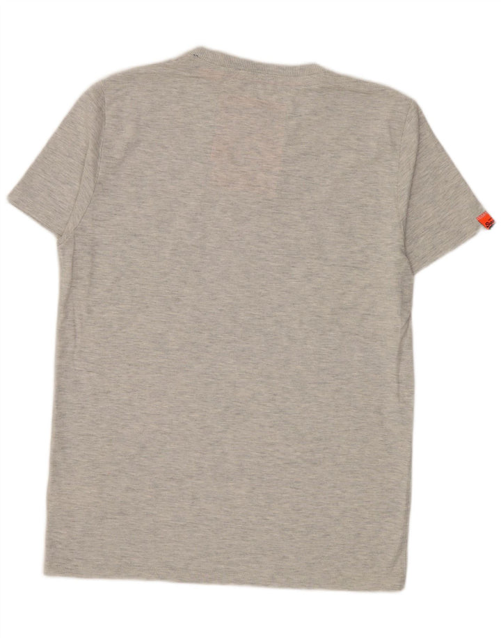 Superdry Mens Graphic T-Shirt Top Large Grey Cotton