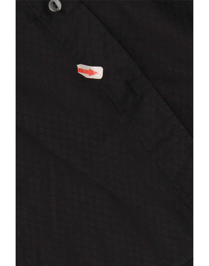 Dolce & Gabbana Mens Shirt Size 41 16 Large Black Geometric Cotton