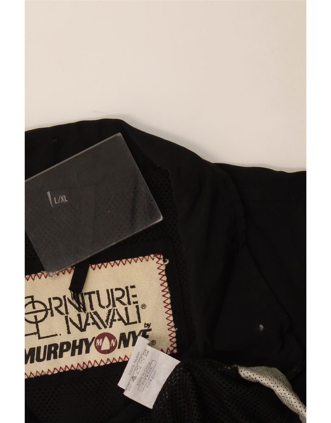 Murphy & Nye Mens Graphic Rain Jacket UK 40 Large Black Colourblock Nylon