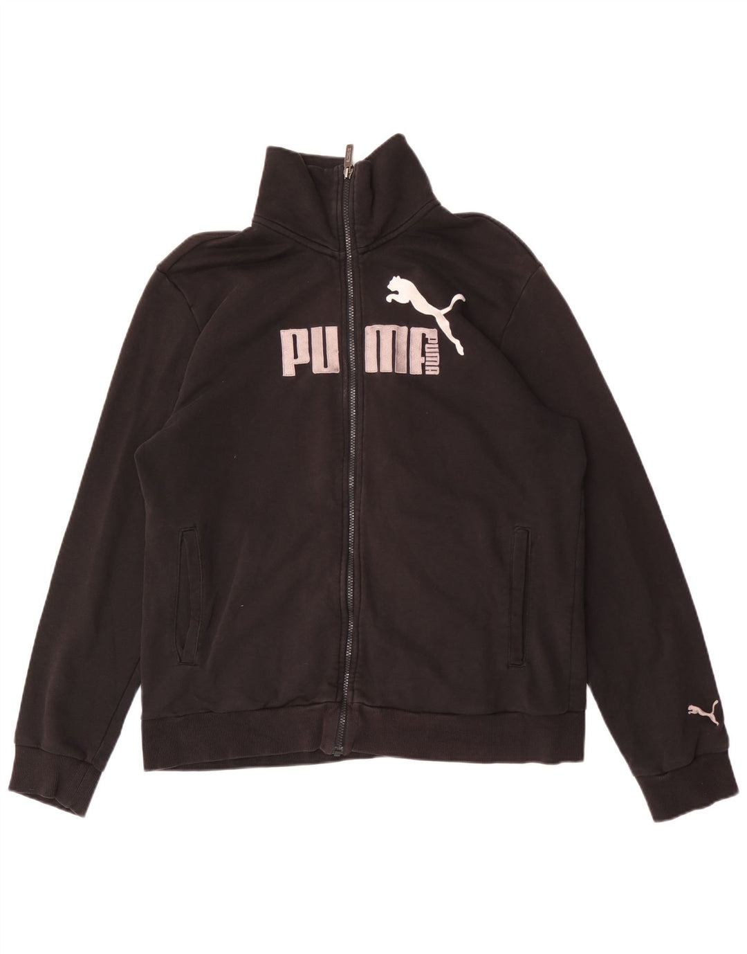 Puma Mens Graphic Tracksuit Top Jacket Large Black