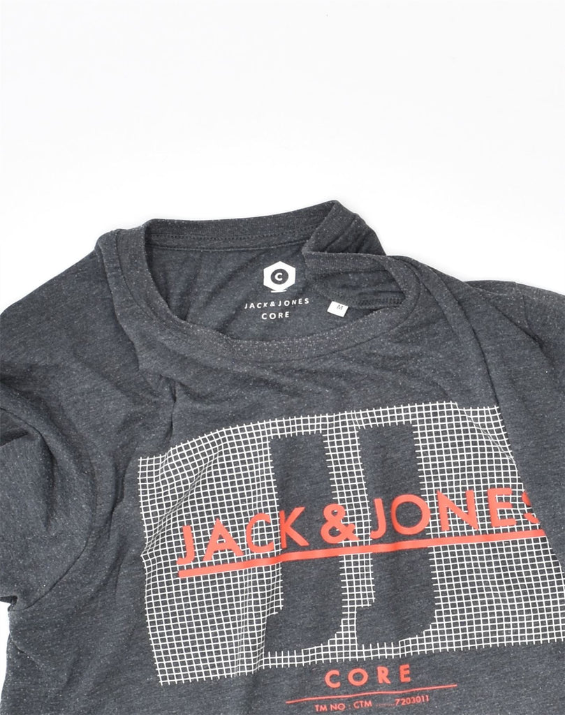 JACK & JONES Mens Graphic Top Long Sleeve Medium Grey Cotton | Vintage Jack & Jones | Thrift | Second-Hand Jack & Jones | Used Clothing | Messina Hembry 