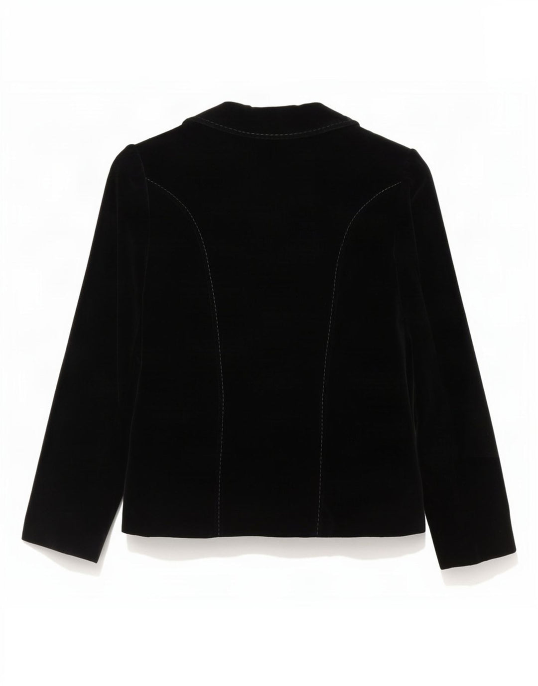 Vintage Womens 2 Button Velvet Blazer Jacket EU 40 Medium Black Cotton