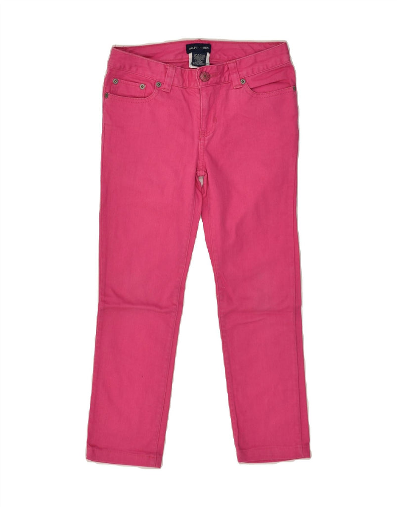 RALPH LAUREN Boys Straight Jeans 7-8 Years W24 L20 Pink Cotton | Vintage Ralph Lauren | Thrift | Second-Hand Ralph Lauren | Used Clothing | Messina Hembry 