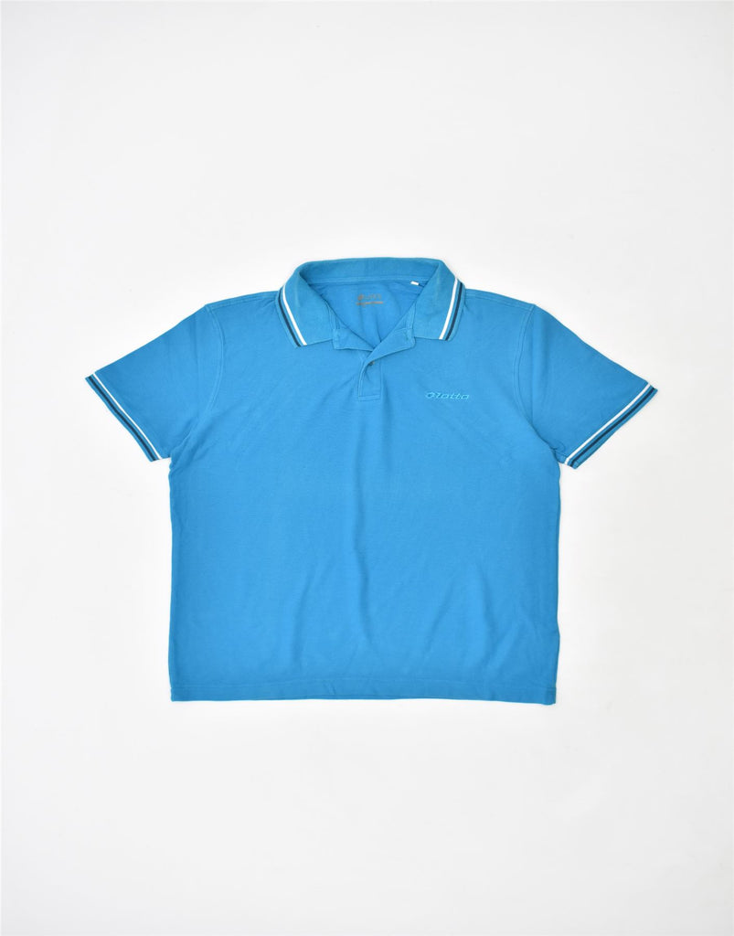 LOTTO Mens Polo Shirt XL Blue Cotton | Vintage | Thrift | Second-Hand | Used Clothing | Messina Hembry 