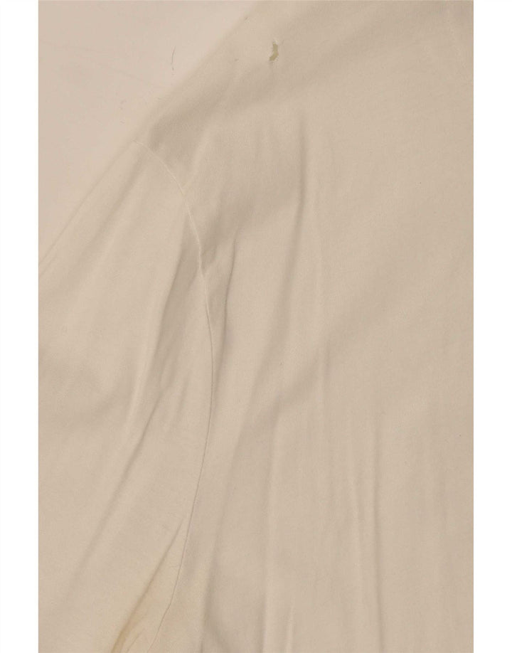 Fila Mens T-Shirt Top Small White Striped Cotton