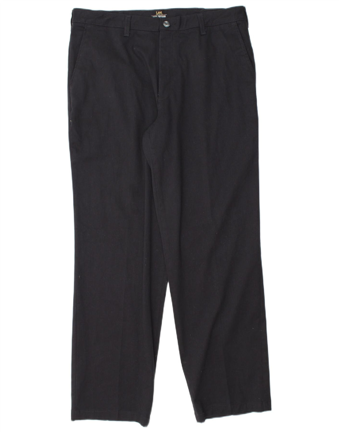 LEE Mens Straight Chino Trousers W34 L30 Navy Blue Cotton