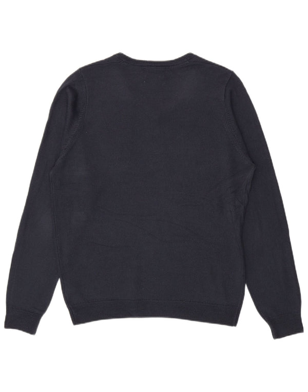 Marks & Spencer Mens V-Neck Jumper Sweater Medium Navy Blue Acrylic