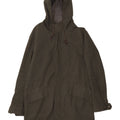 Zara Mens Hooded Parka Jacket UK 40 Large Khaki Cotton