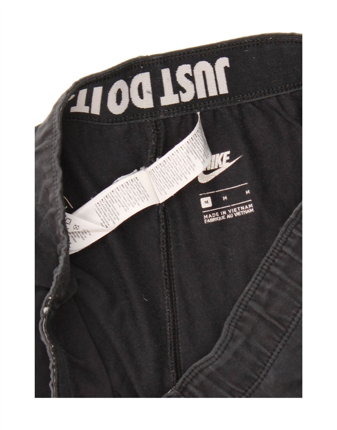 NIKE Womens Graphic Leggings UK 14 Medium  Black Cotton Vintage Nike and Second-Hand Nike from Messina Hembry 