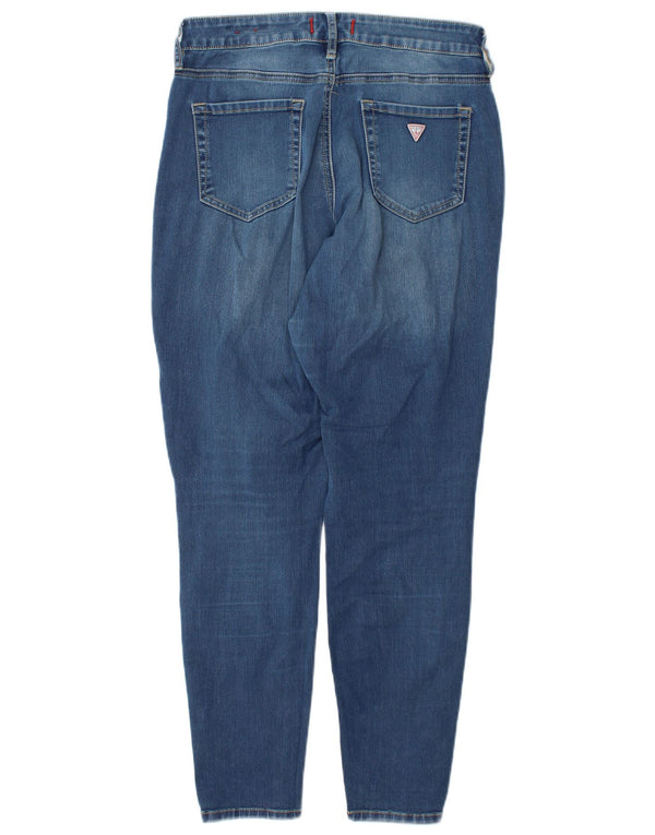 Guess Womens High Waist Skinny Jeans W30 L29 Blue
