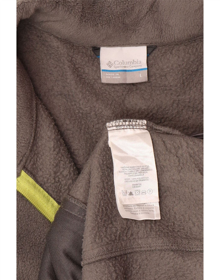 COLUMBIA Mens Fleece Jacket UK 40 Large Grey Polyester