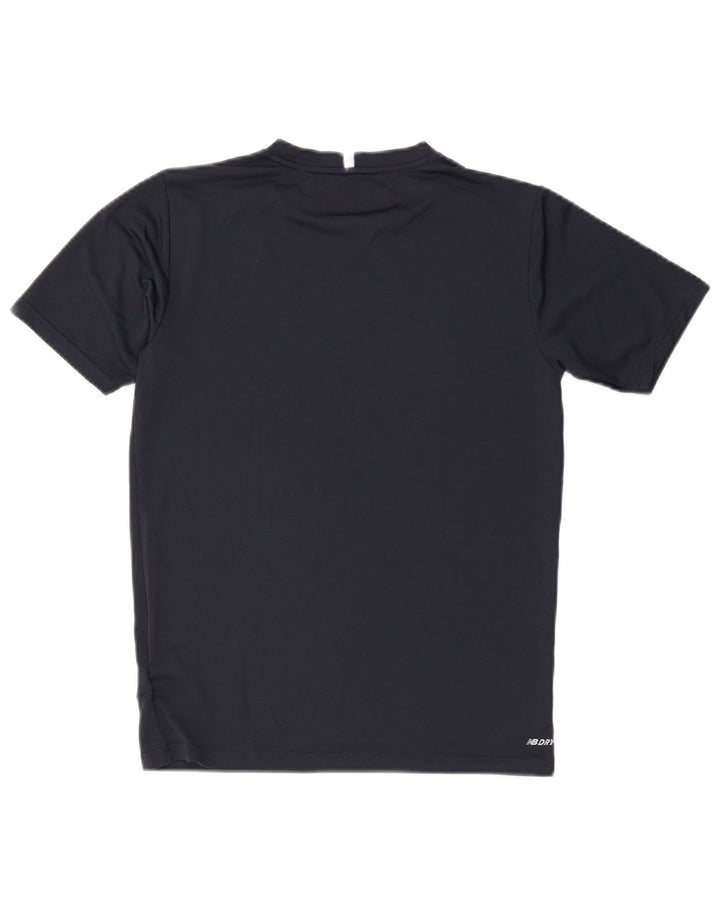 New Balance Mens T-Shirt Top XS Navy Blue Polyester