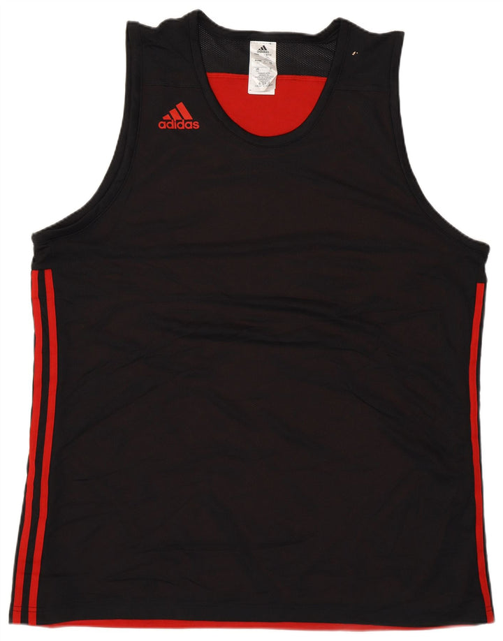 Adidas Mens Vest Top 3XL Black Polyester