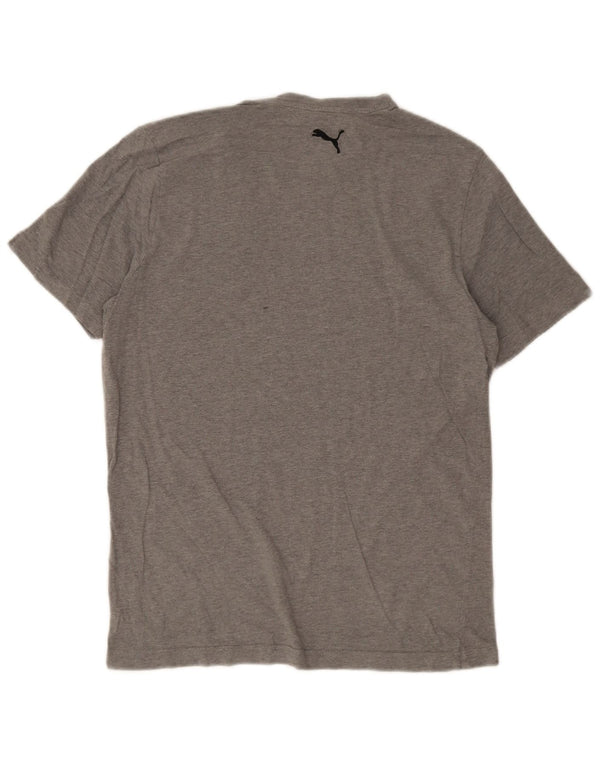 Puma Mens Graphic T-Shirt Top Medium Grey Flecked
