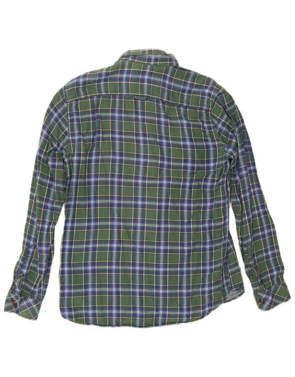 Crew Clothing Mens Slim Fit Flannel Shirt Large Green Check Cotton