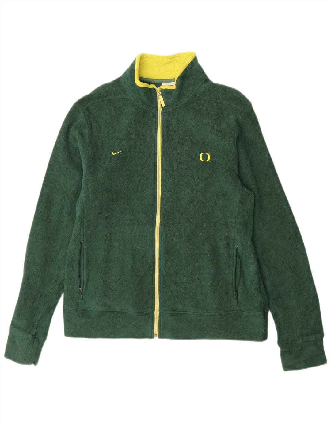 NIKE Womens Oregon Ducks Fleece Jacket US 16/18 XL Green Polyester