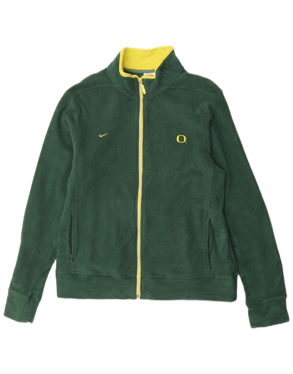 NIKE Womens Oregon Ducks Fleece Jacket US 16/18 XL Green Polyester