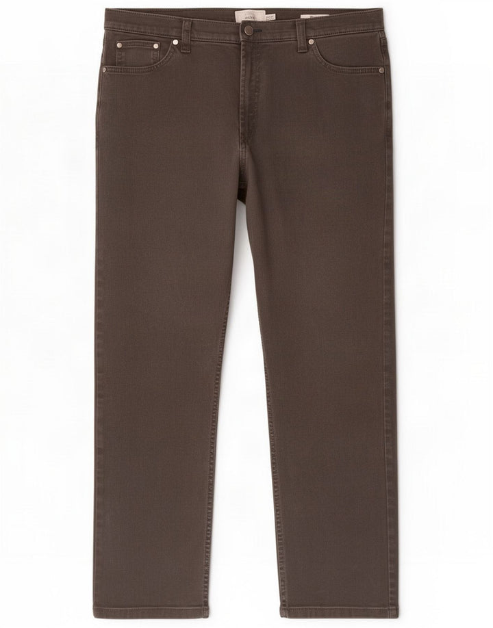 Marks & Spencer Mens Stretch Regular Straight Jeans W38 L31 Grey Cotton