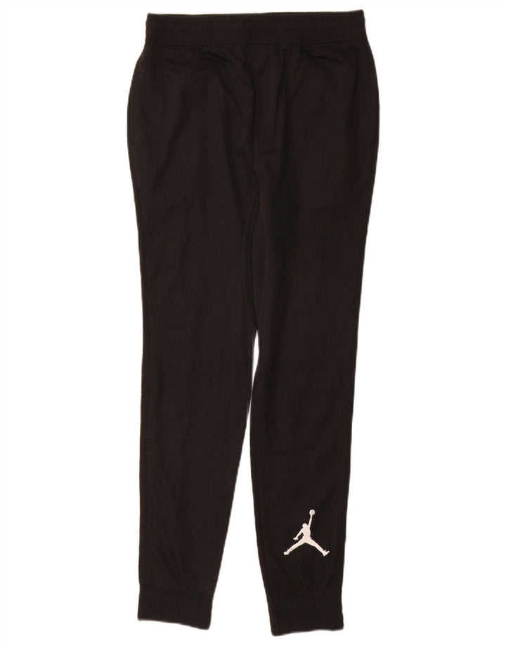 Jordan Boys Tracksuit Trousers Joggers 12-13 Years Large Black Polyester