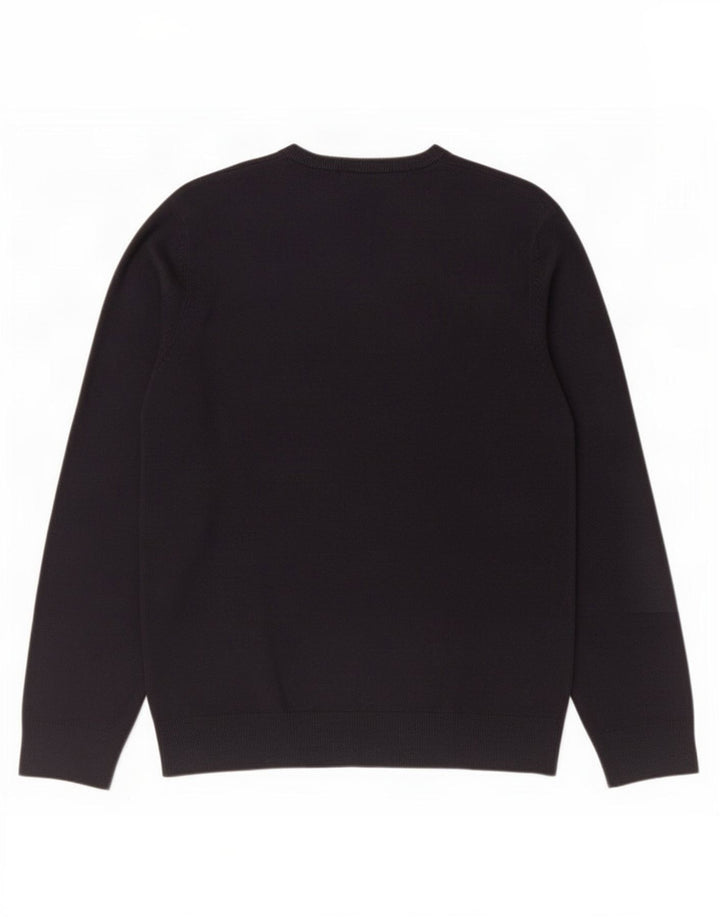 Marks & Spencer Mens Blue Harbour V-Neck Jumper Sweater Medium Navy Acrylic