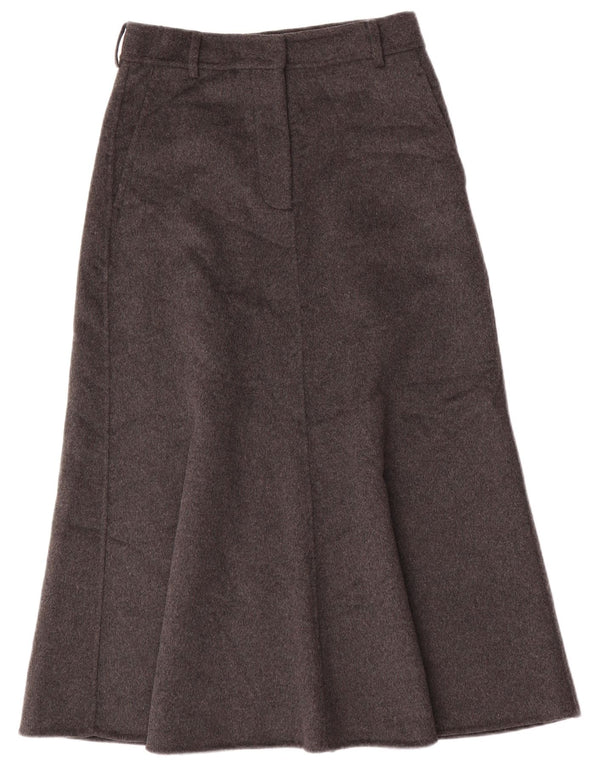 Zara Womens Maxi A-Line Skirt Small W28 Grey Wool