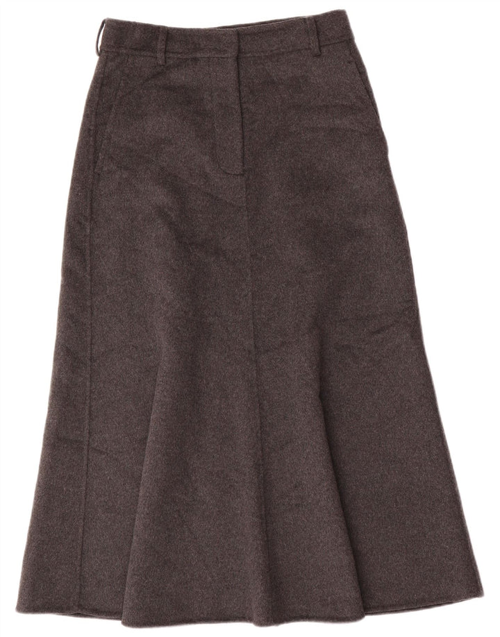 Zara Womens Maxi A-Line Skirt Small W28 Grey Wool