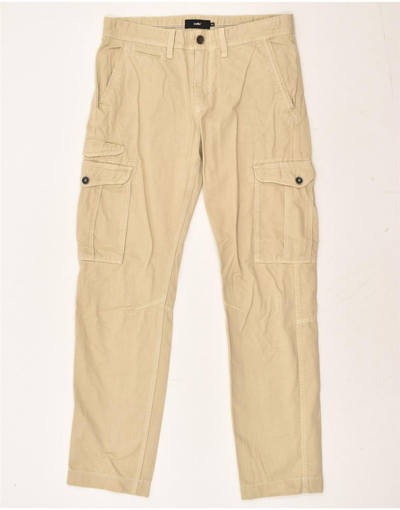 CELIO Womens Straight Cargo Trousers EU 40 Medium W32 L32 Beige Cotton | Vintage Celio | Thrift | Second-Hand Celio | Used Clothing | Messina Hembry 