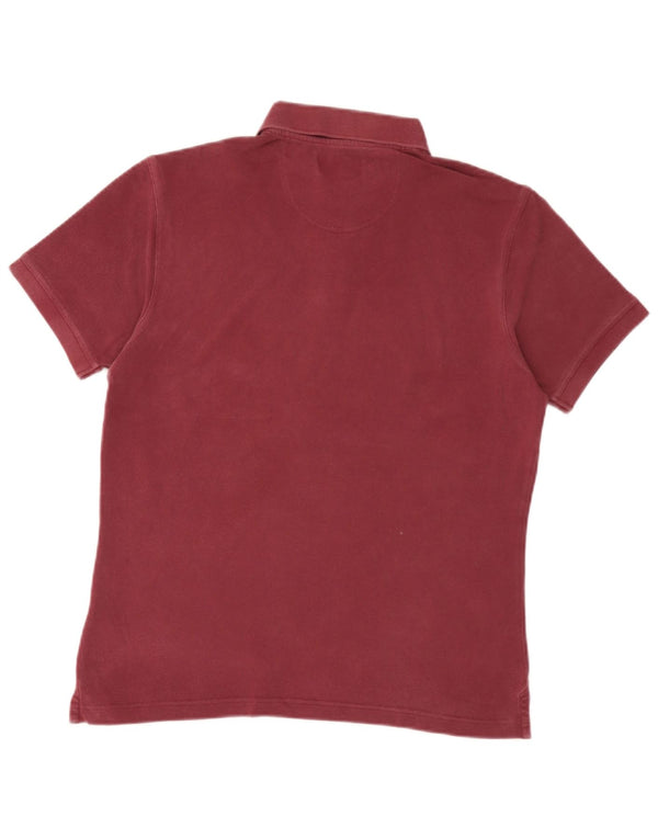 Barbour Mens Polo Shirt Medium Burgundy