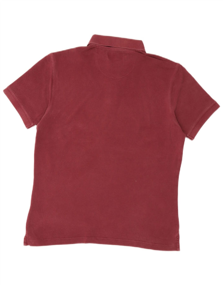 Barbour Mens Polo Shirt Medium Burgundy