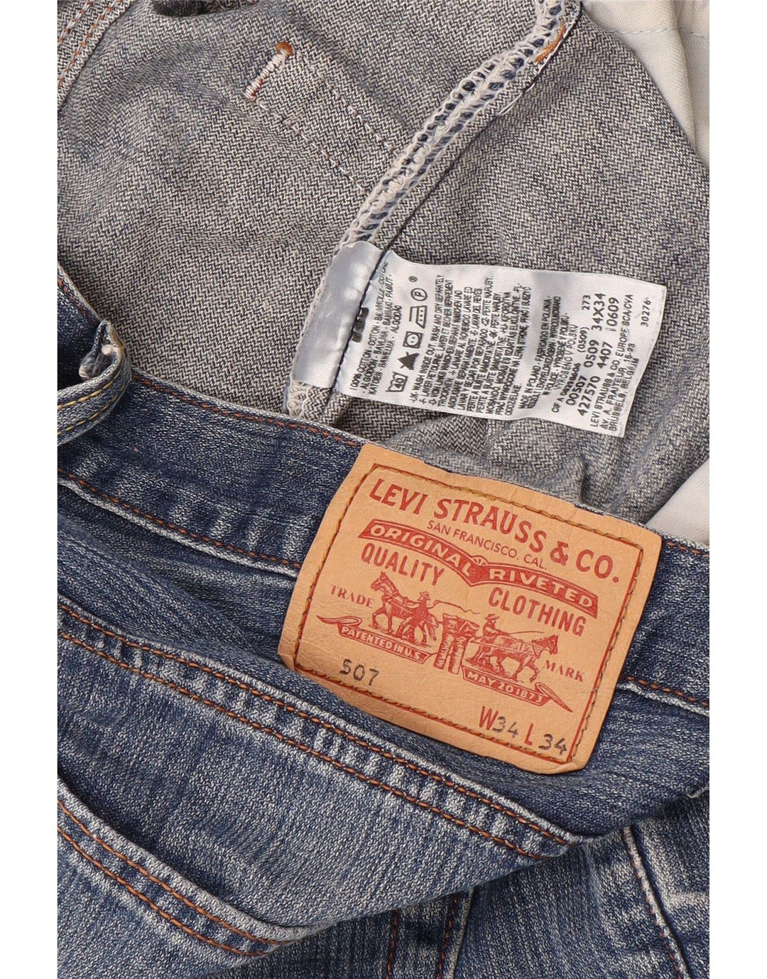 LEVI'S Mens 507 Denim Shorts W34 Large  Blue Cotton