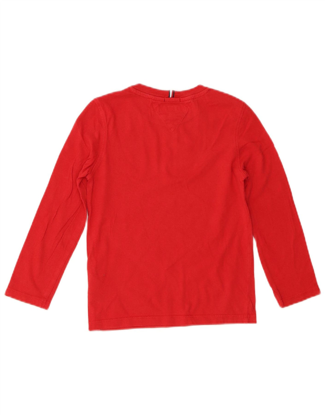 Tommy Hilfiger Boys Graphic Top Long Sleeve 5-6 Years Red Cotton