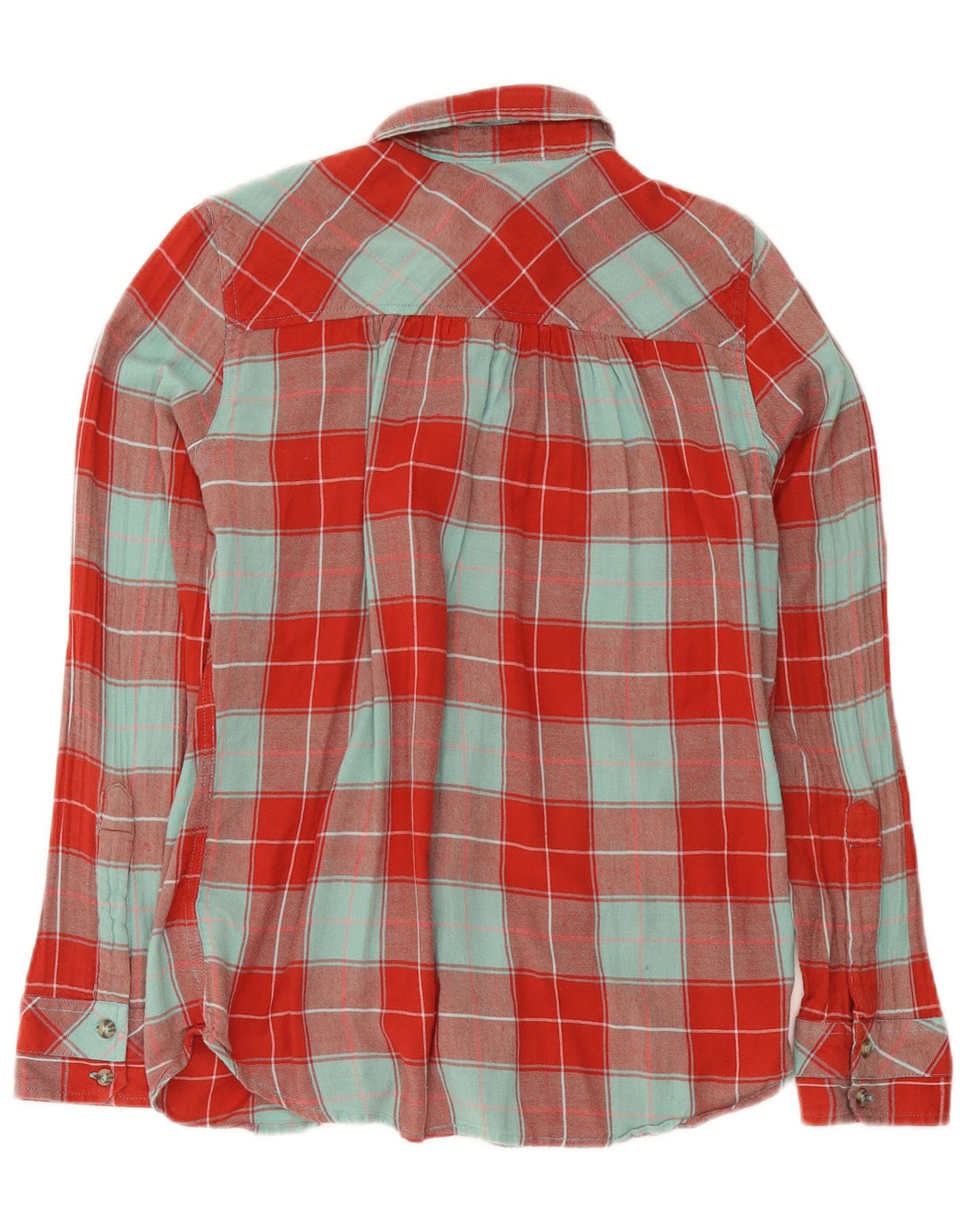 Hurley Womens Flannel Shirt UK 14 Medium Red Plaid Cotton