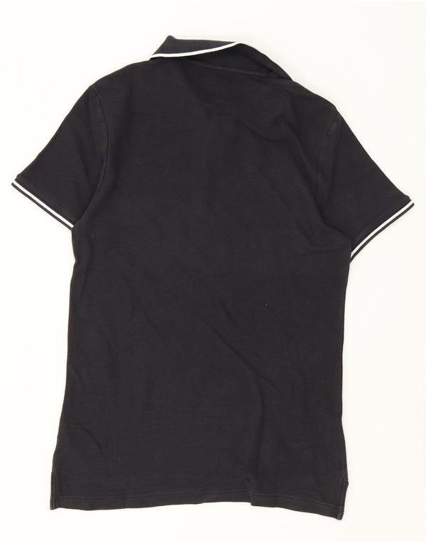 Nike Mens Polo Shirt Medium Black Striped Cotton