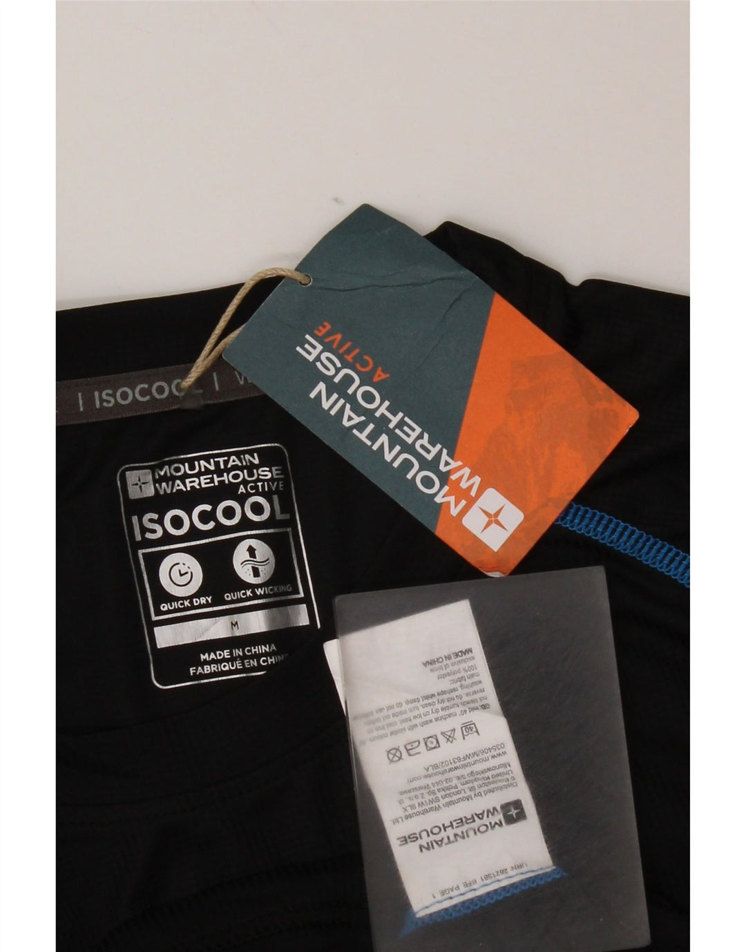 Mountain Warehouse Mens T-Shirt Top Medium Black Polyester