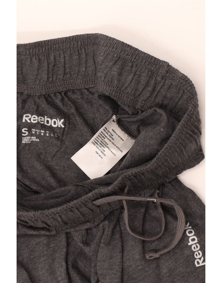 REEBOK Womens Sport Shorts UK 10 Small  Grey Cotton