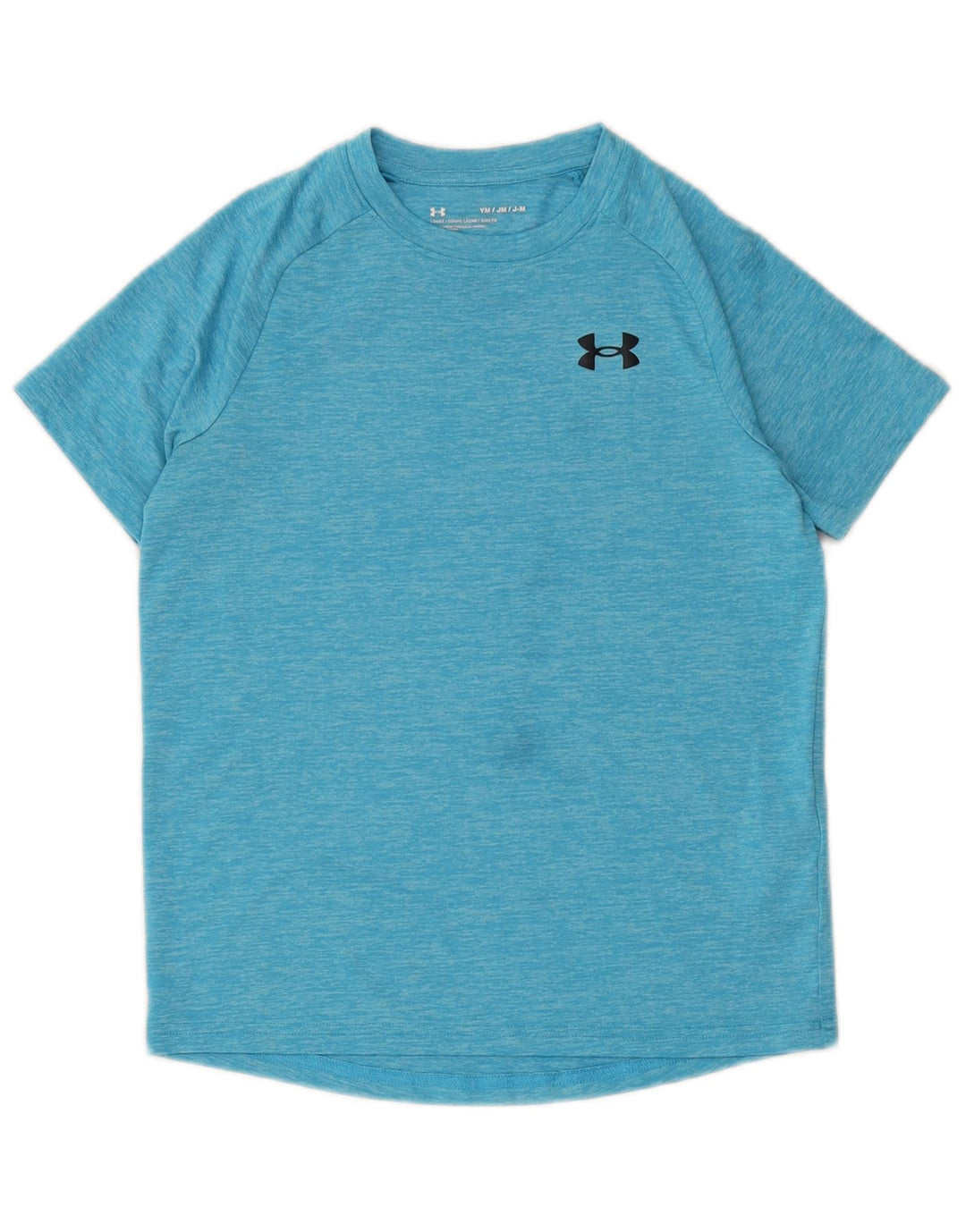 Under Armour Boys T-Shirt Top 9-10 Years Medium Blue Flecked Polyester